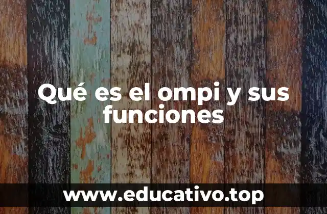 Qué es el ompi y sus funciones