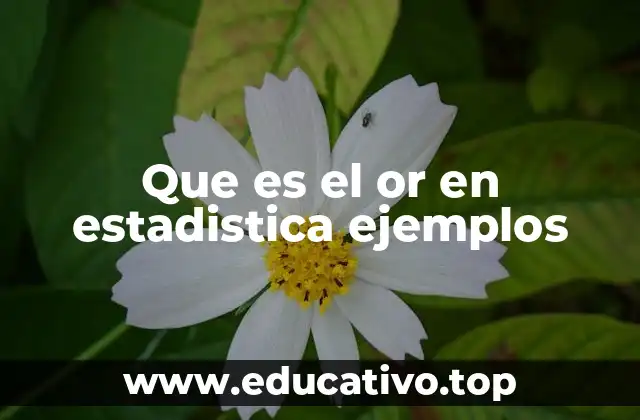 Que es el or en estadistica ejemplos