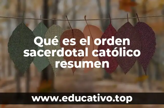 El sacerdocio como ministerio en la vida de la Iglesia