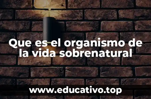 Que es el organismo de la vida sobrenatural