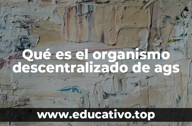 Qué es el organismo descentralizado de ags