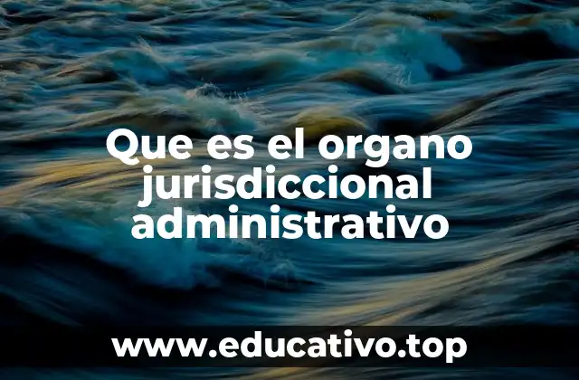 Que es el organo jurisdiccional administrativo