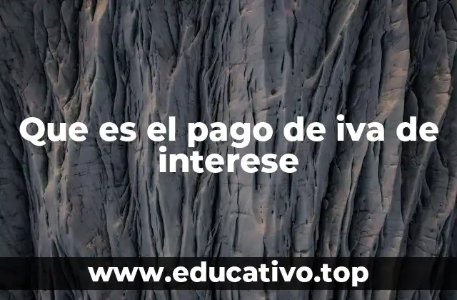 Que es el pago de iva de interese