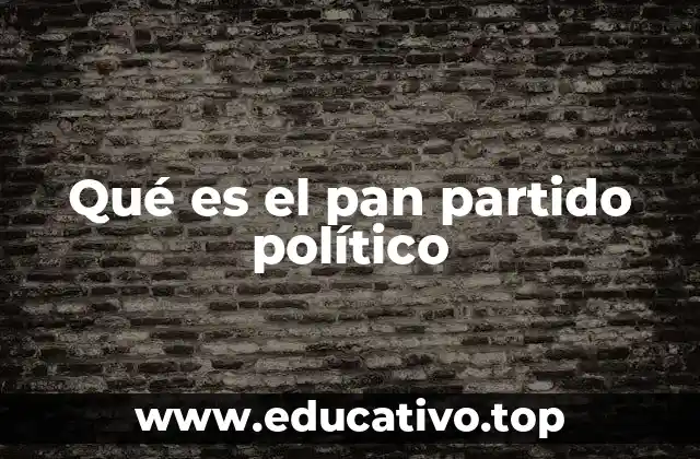 Qué es el pan partido político