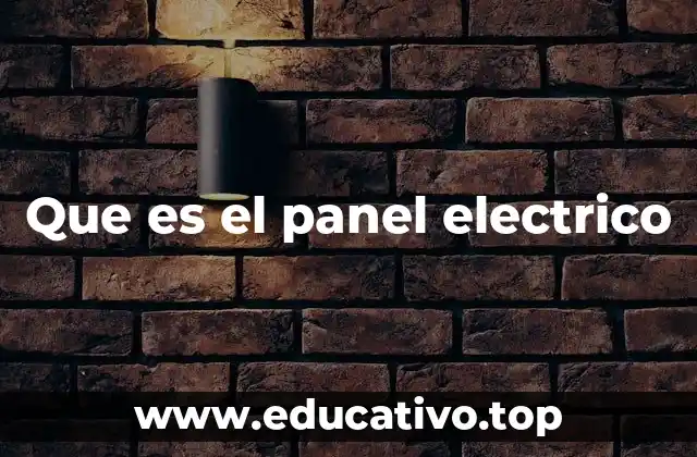 Que es el panel electrico