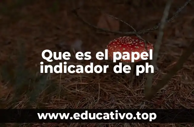 Que es el papel indicador de ph