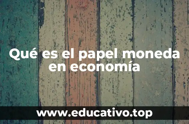 Qué es el papel moneda en economía