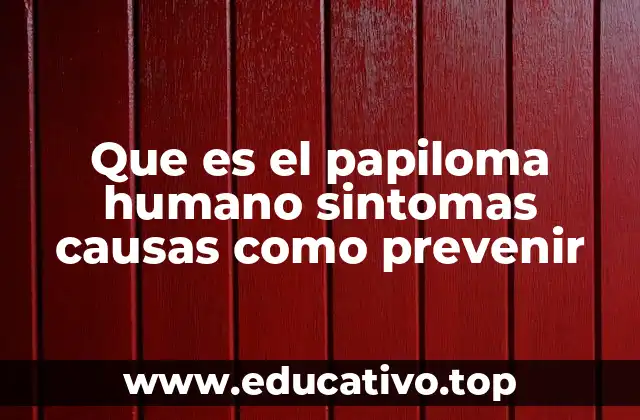 Que es el papiloma humano sintomas causas como prevenir