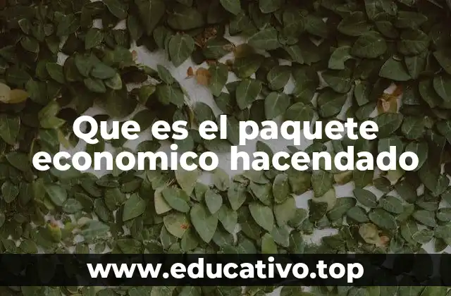 Que es el paquete economico hacendado