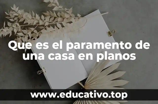 Que es el paramento de una casa en planos