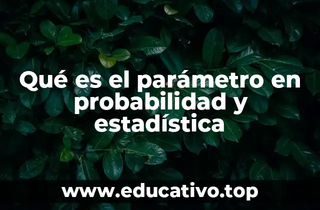 Qué es el parámetro en probabilidad y estadística