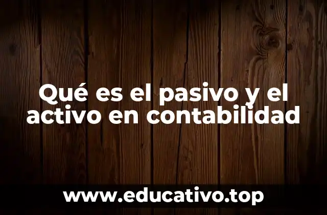 Qué es el pasivo y el activo en contabilidad