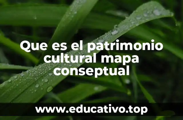 Que es el patrimonio cultural mapa conseptual
