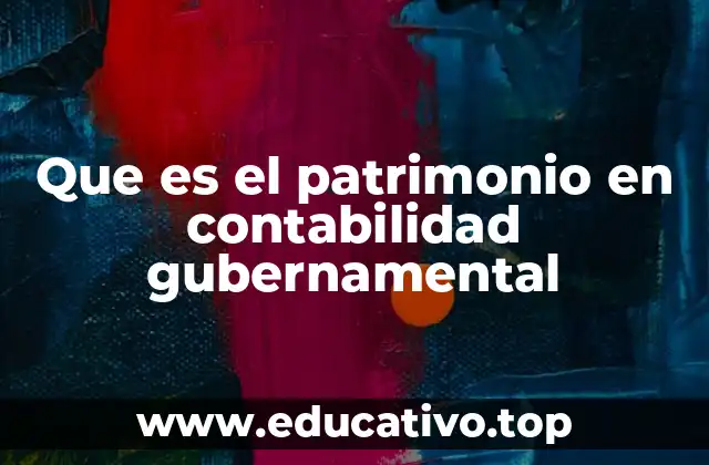 Que es el patrimonio en contabilidad gubernamental