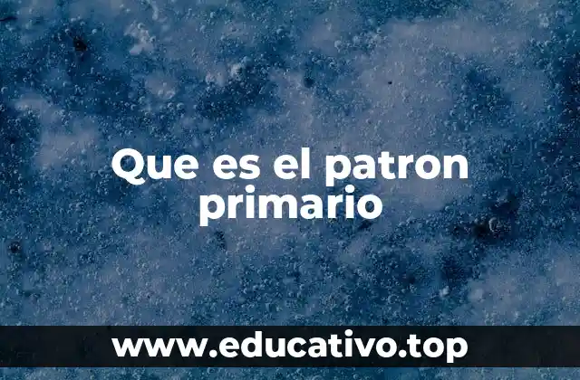 Que es el patron primario