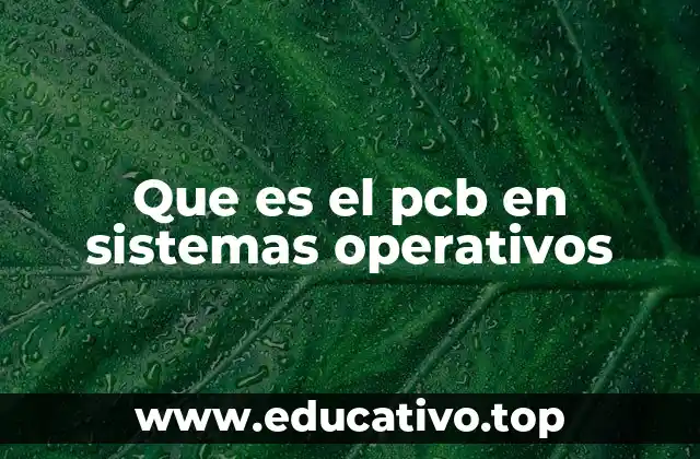 Que es el pcb en sistemas operativos