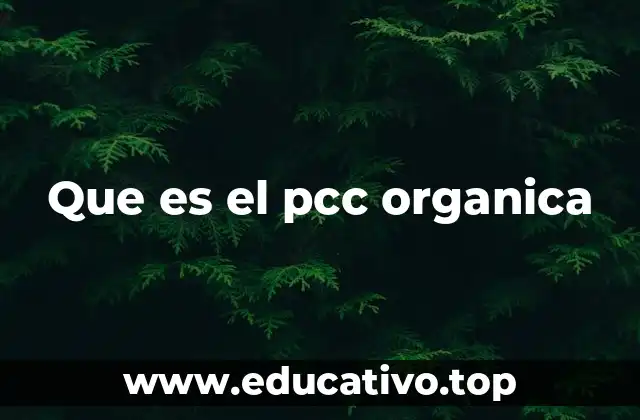 Que es el pcc organica