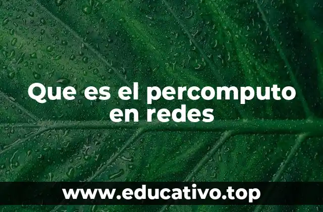 Que es el percomputo en redes