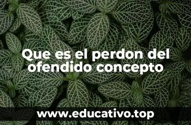 Que es el perdon del ofendido concepto