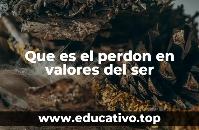 Que es el perdon en valores del ser