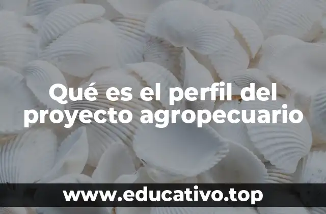 Qué es el perfil del proyecto agropecuario