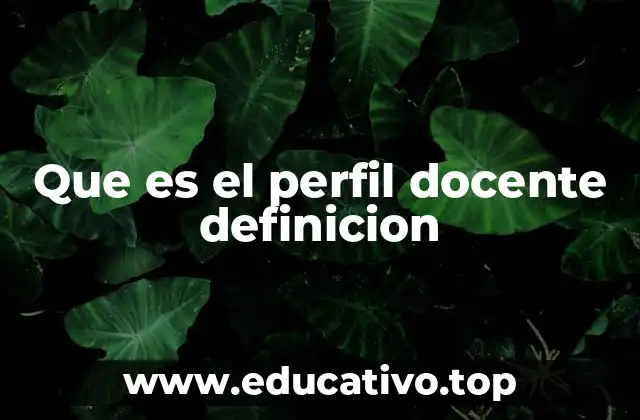 La importancia del perfil docente en la educación contemporánea