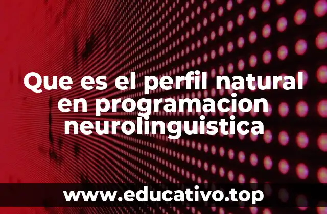 Que es el perfil natural en programacion neurolinguistica