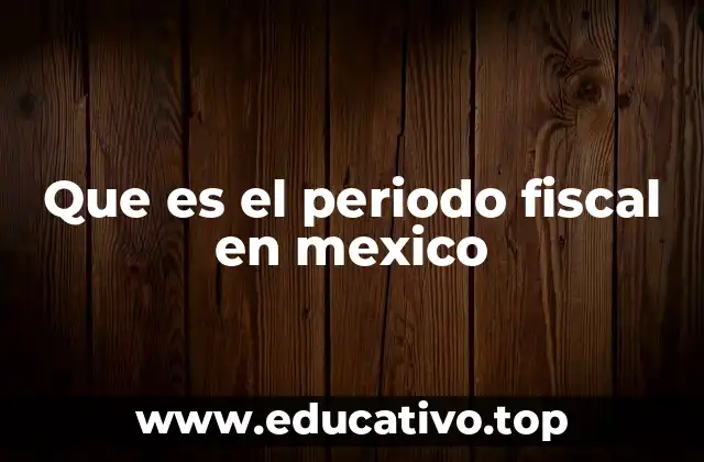 Que es el periodo fiscal en mexico