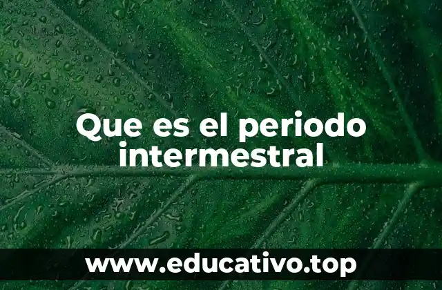 Que es el periodo intermestral