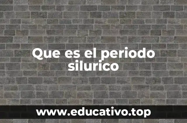 Que es el periodo silurico