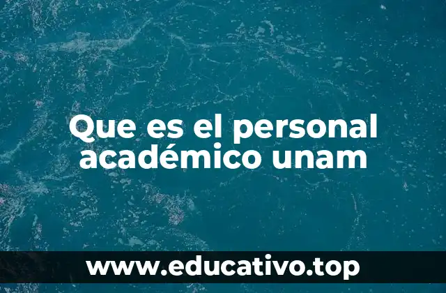 Que es el personal académico unam