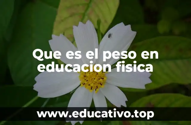 Que es el peso en educacion fisica