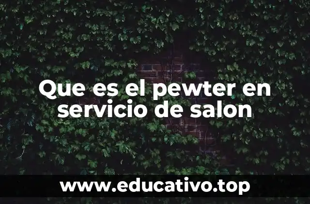 Que es el pewter en servicio de salon