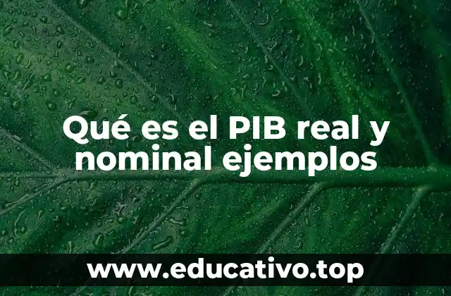 Qué es el PIB real y nominal ejemplos
