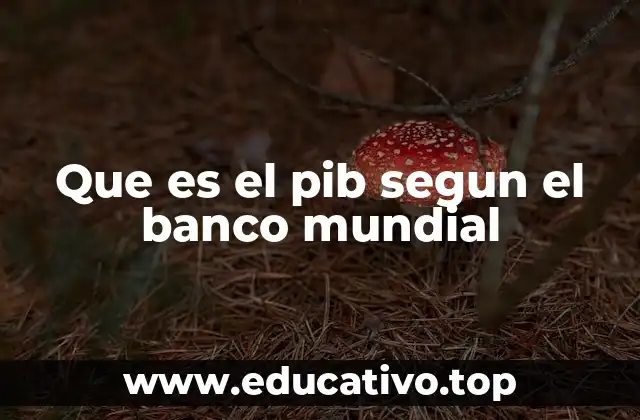 Que es el pib segun el banco mundial