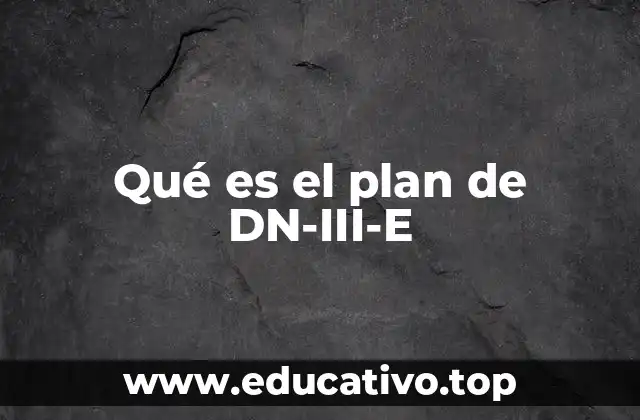Qué es el plan de DN-III-E