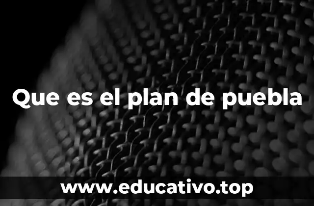 Que es el plan de puebla