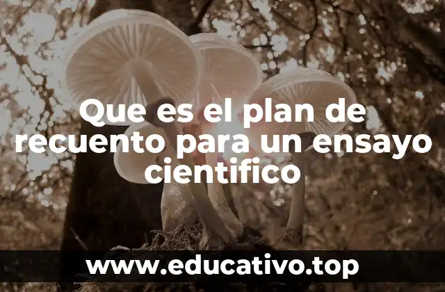 Que es el plan de recuento para un ensayo cientifico