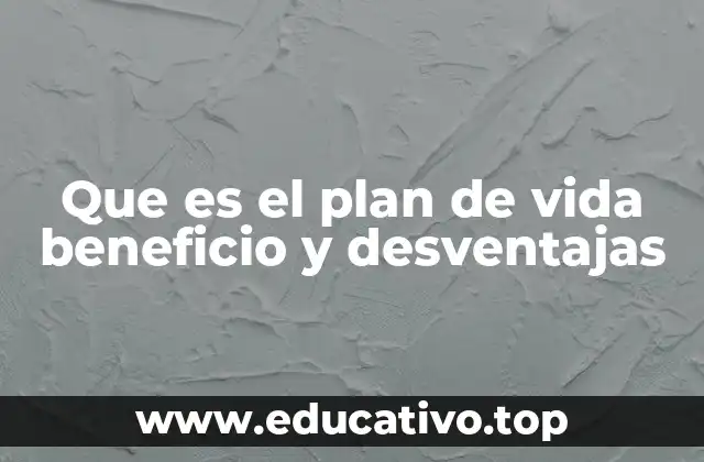 Que es el plan de vida beneficio y desventajas