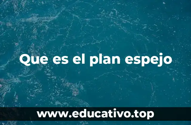 Que es el plan espejo