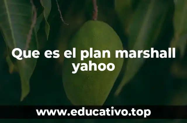 Que es el plan marshall yahoo