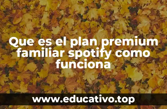 Que es el plan premium familiar spotify como funciona
