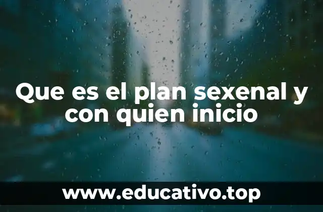Que es el plan sexenal y con quien inicio