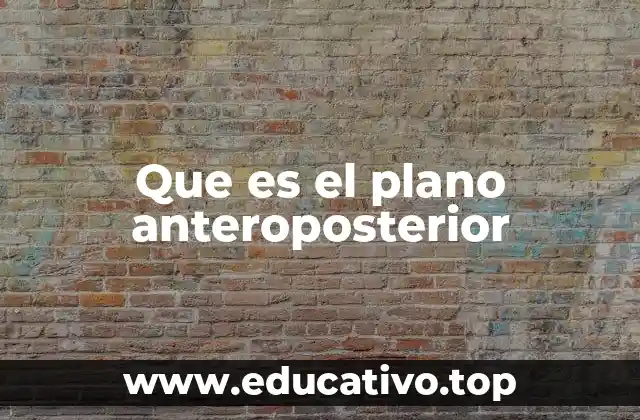 Que es el plano anteroposterior