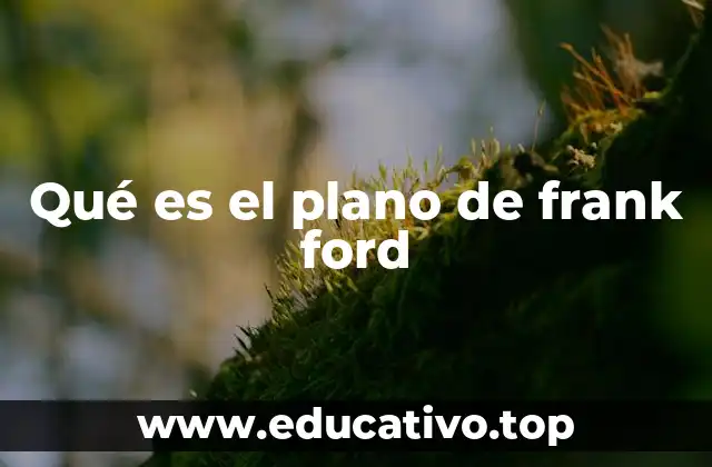 Qué es el plano de frank ford