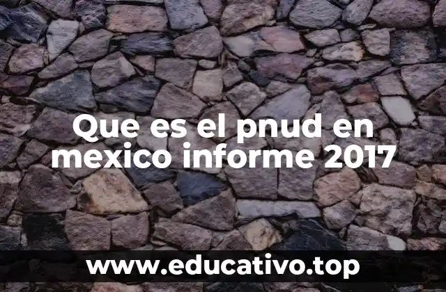El PNUD en México y su labor en el contexto nacional