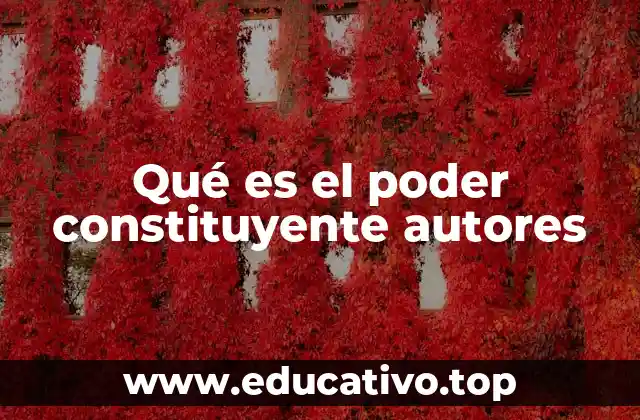 Qué es el poder constituyente autores