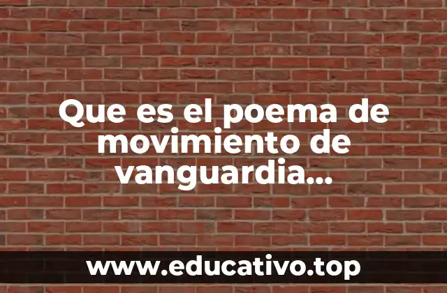 Que es el poema de movimiento de vanguardia expresionismo