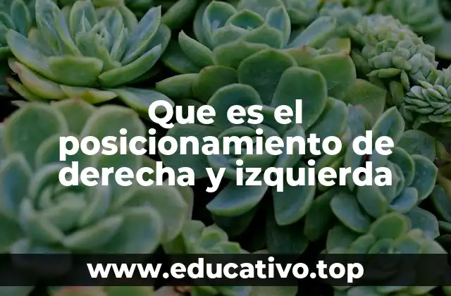 Que es el posicionamiento de derecha y izquierda