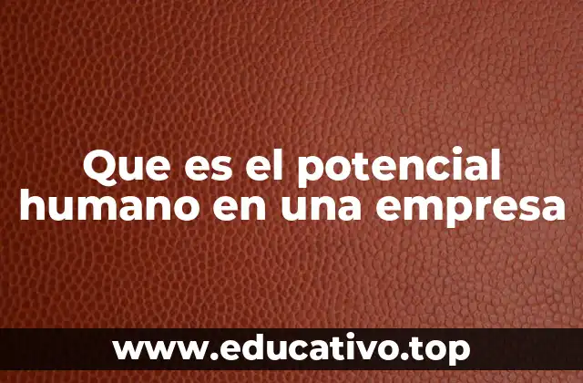 Que es el potencial humano en una empresa